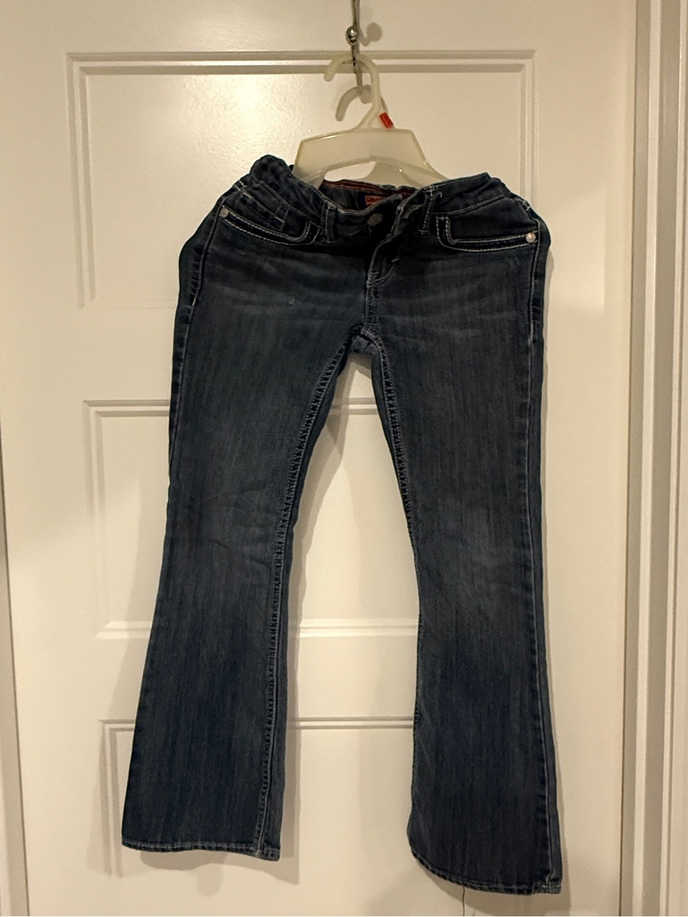 Dark Blue Girls Bootcut Jeans - Classic Denim